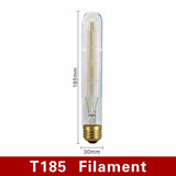 Retro Edison Bulb E27 220V 40W Light Bulb A60 ST58 ST64 T10 T45 T185 G80 G95 Filament Vintage Ampoule Incandescent Spiral Lamp