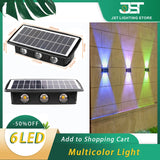 Solar LED Wall Light Outdoor Waterproof Garden Lights Wall Washer Villa Exterior Wall Lamp Terrace Strong Brightness Solar Lamps