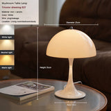 Mushroom LED Floor Lamp Remote Dimmable Indoor Decora Light For Bedroom Bedside Living Room Study Modern Minimalist Luminaire