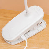 360° Flexible Table Lamp with Clip Stepless Dimming Led Desk Lamp Rechargeable Bedside Night Light for Study Reading Office Work