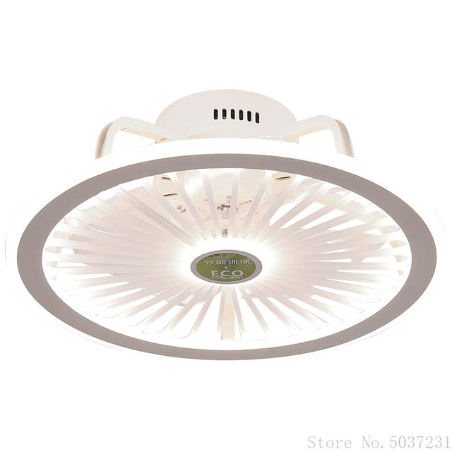 110V / 220V Nordic light with fan Ceiling Fan Lamp Invisible Restaurant Living Room Fan Home Decors chandelier fan ceiling