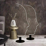 New Modern Fashion Creative Design Human Face Decor Led Floor Lamp Home Bedroom Living Room Indoor Lighting Bedside Lamp Light