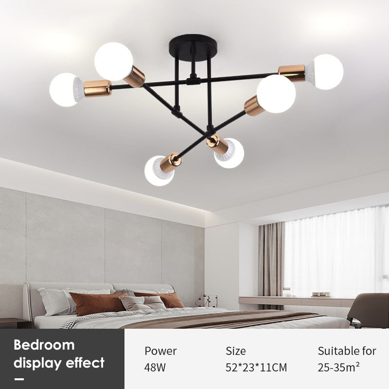 Modern Creative LED Chandelier Lighting Warm Romantic Minimalist for Bedroom Personality Living Room Dining Room Ceiling Lamp