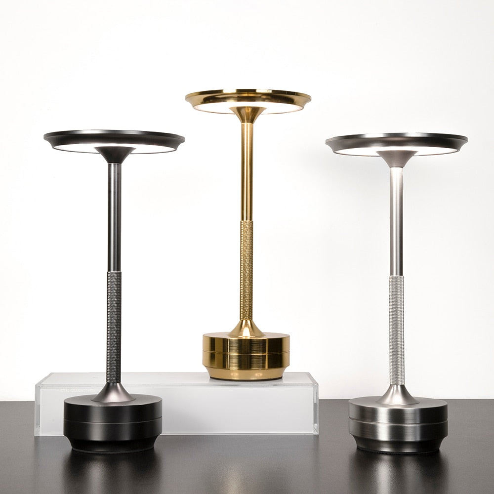 Simple charging desk lamp restaurant bar desk lamp dimming atmosphere retro portable charging touch USB desk lamp