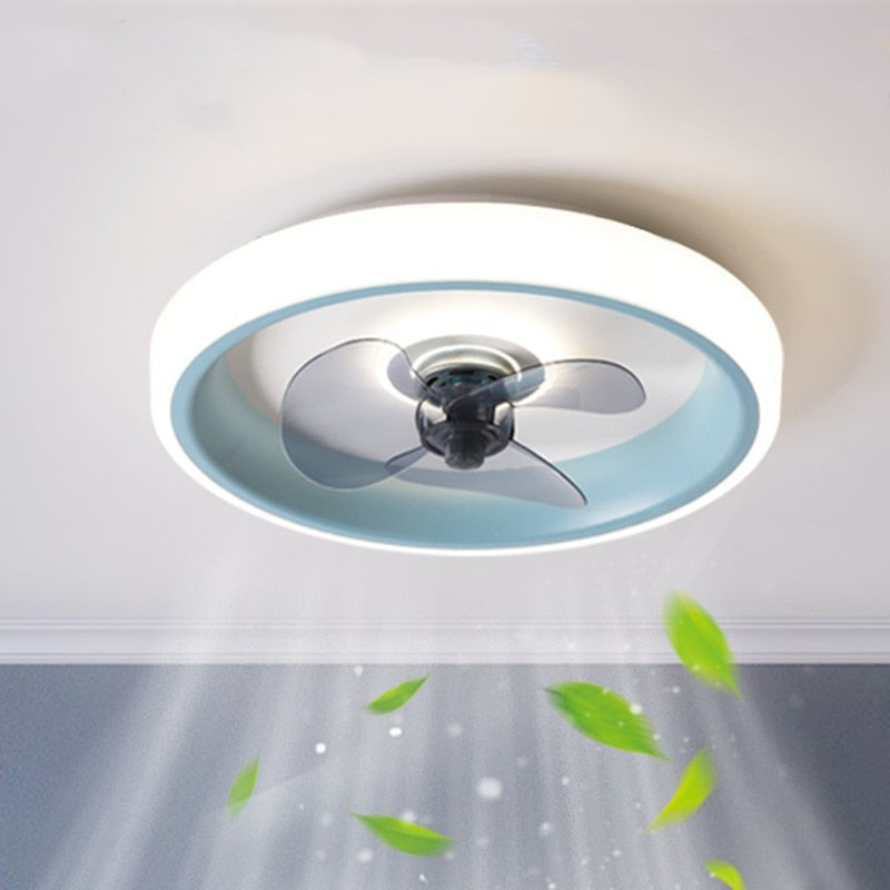 Ceiling Fan With Light And Remote Control Fanstira LED Lamp Small Decorative Fans Cooler Decoration For Bedroom Home Appliance