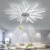 New Nordic Ceiling Fan Living Room Led Invisible Fan Lamp Ceiling Bedroom Fan Remote Control Reversible Blades Fans 110V 220V