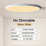Ultra-thin Dimmable LED Ceiling Panel light Smart APP/Remote Control 
