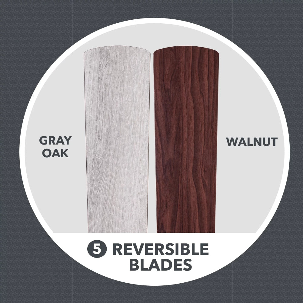 52&amp;quot; 5 Blade Satin Nickel Ceiling Fan with 3 Lights Ceiling Fans Room Decor Home Fan  Ceiling Fan with Led Light