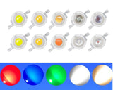100PCS LED 1W 3W Bulbs High Power Lamp Beads Light Pure Chips 35mli 45mli Pink White Red Blue Green Yellow for Blubs Downlight
