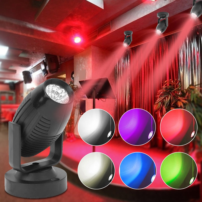 LED Stage Light Spotlight RGB Flashing Projector Downlight Bar DJ Disco Party Light Stage Effect Lamp Atmosphere Spot Beam Lamp
