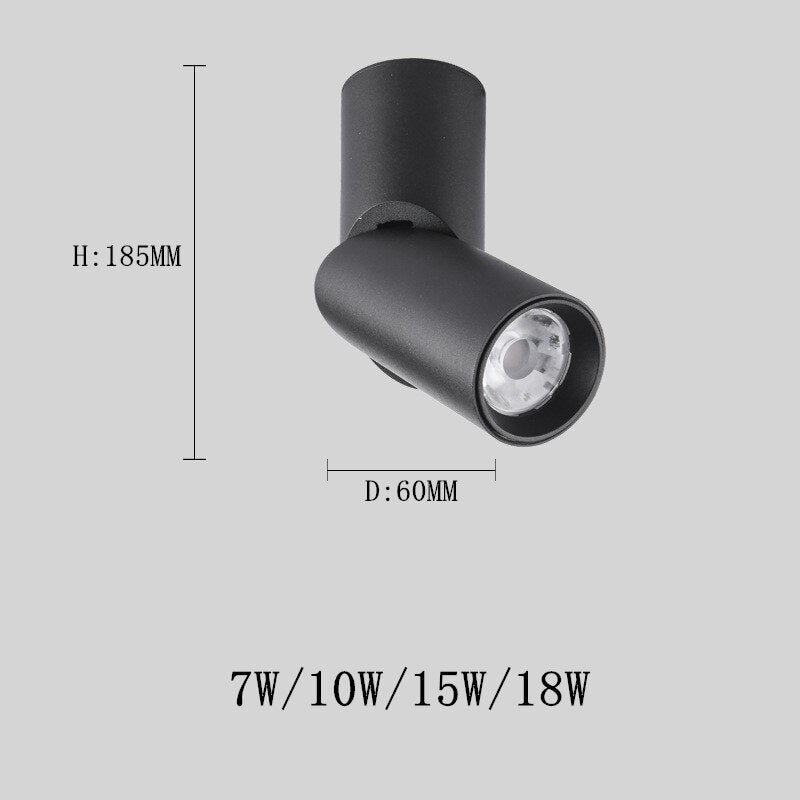 Dimmable Rotating LED Downlights COB LED Ceiling Spot Lights AC110-220V LED Wall Lamp Warm Cold White Indoor Lighting