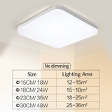 New Round /Square LED ceiling lights 18W 24W 36W 48W Cold Warm Natural light LED fixtures ceiling lamps for living room Bathroom