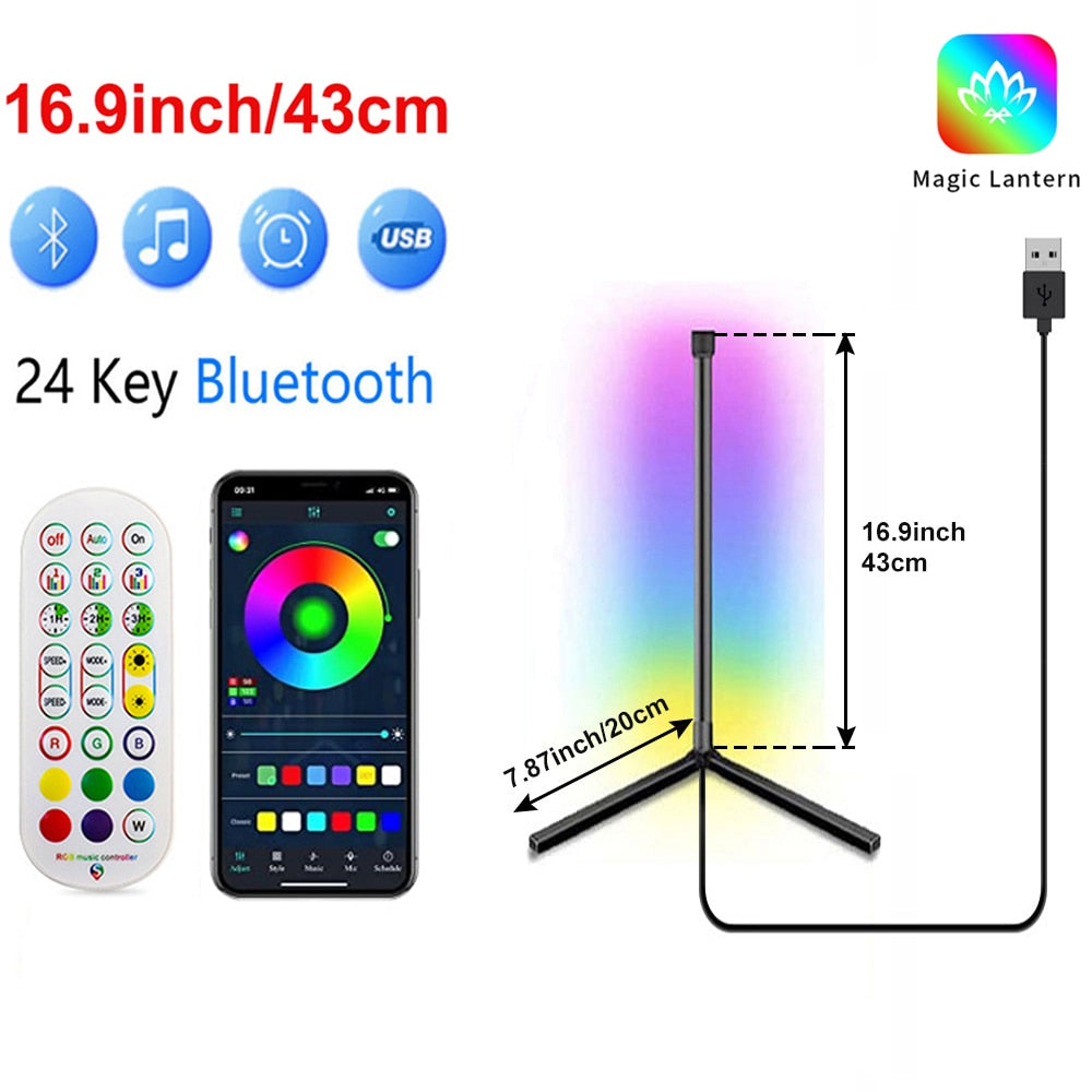 Living Room Corner Floor Lamp 150 Tuya LED Smart RGB Mood Light for Bedroom Nordic Home Decor Table Lamp Interior Stand lighting