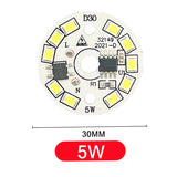 LED Bulb Patch Lamp SMD Plate Circular Module Light Source Plate For Bulb Light AC 220V-240V Led Downlight Chip Spotlight LED