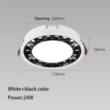 Led Spotlights Round Downlight Recessed Ultra-thin Grille Lamp Aluminum Ceiling Spot Light 7W 12W 18W 24W 36W Foco Lighting