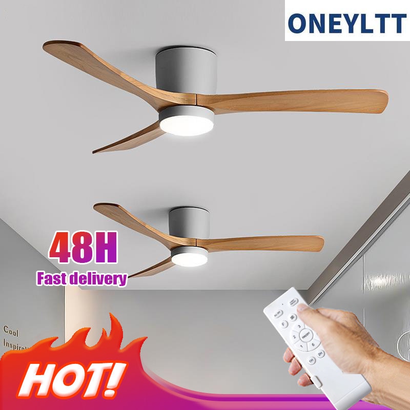 48.52inch modern led wood ceiling fan with remote control fans chandelier decorative ceiling fan with light