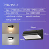 Outdoor Wall Light IP65 Waterproof Radar Sensor Aluminum For Porch Courtyard Patio Garden LED Lighting AC85-260V