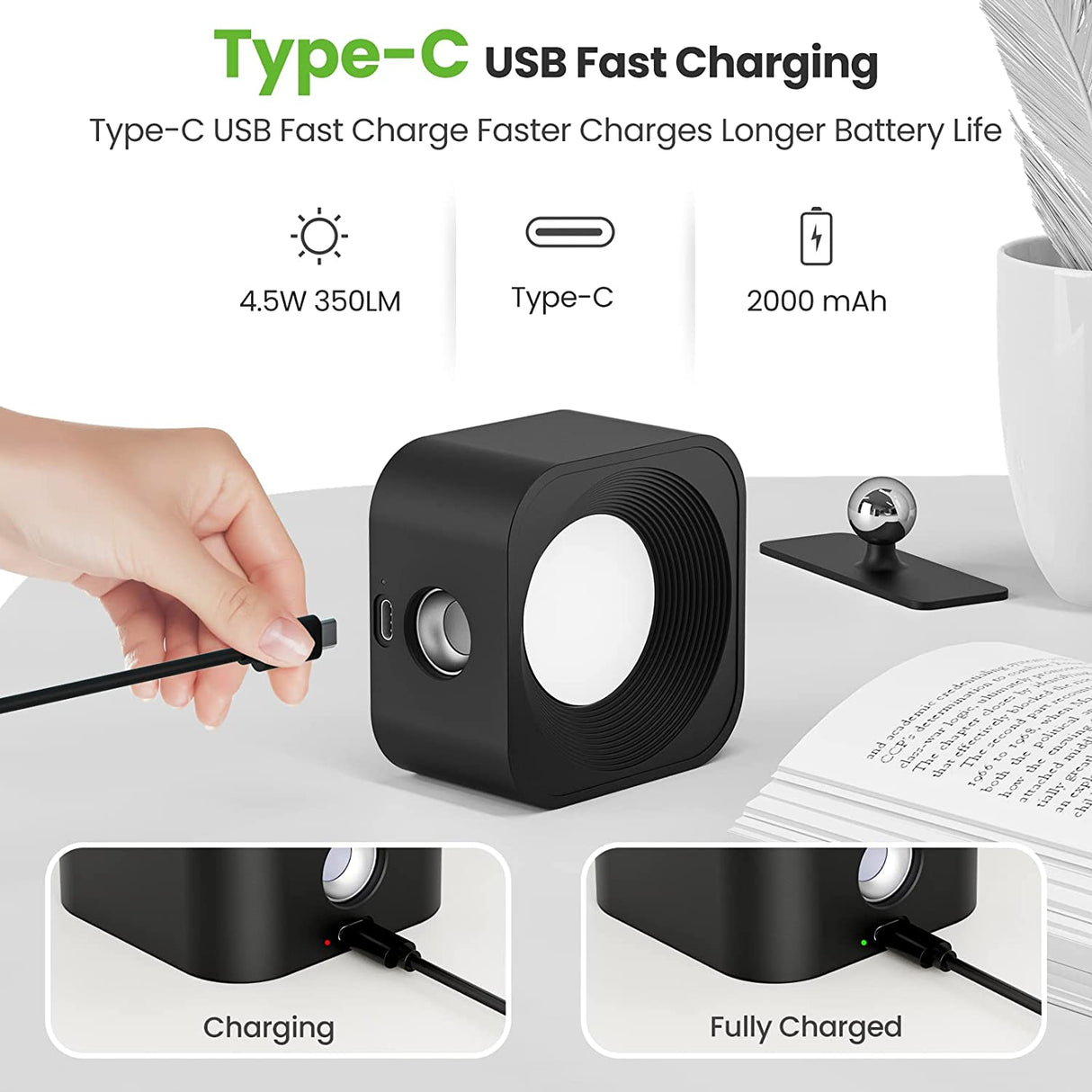 LED Wall Light 360 Projector Magnetic Wall Lamps Adjustable Wall Decor Modern Nordic Luminaire Indoor Stairs Room Decor