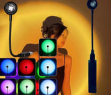 USB Sunset Lamp LED Rainbow Dawn Table Lighting Portable USB RGB Night Lamp Room Decoration Atmosphere Ins Projector Photo Lamp