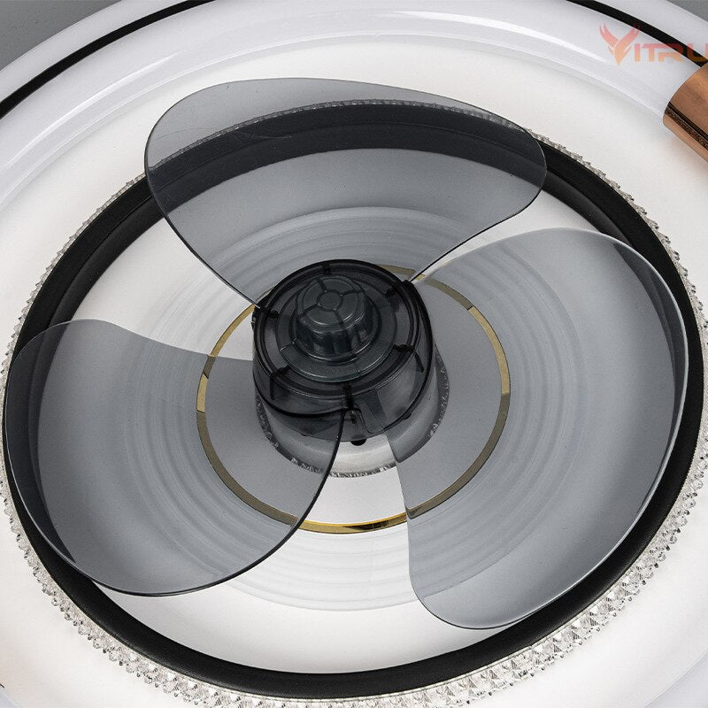 Mini Ceiling Fan Lamp Light LED  Home Office Kitchen Bedroom Dining Room Small Ceiling Fan Remote