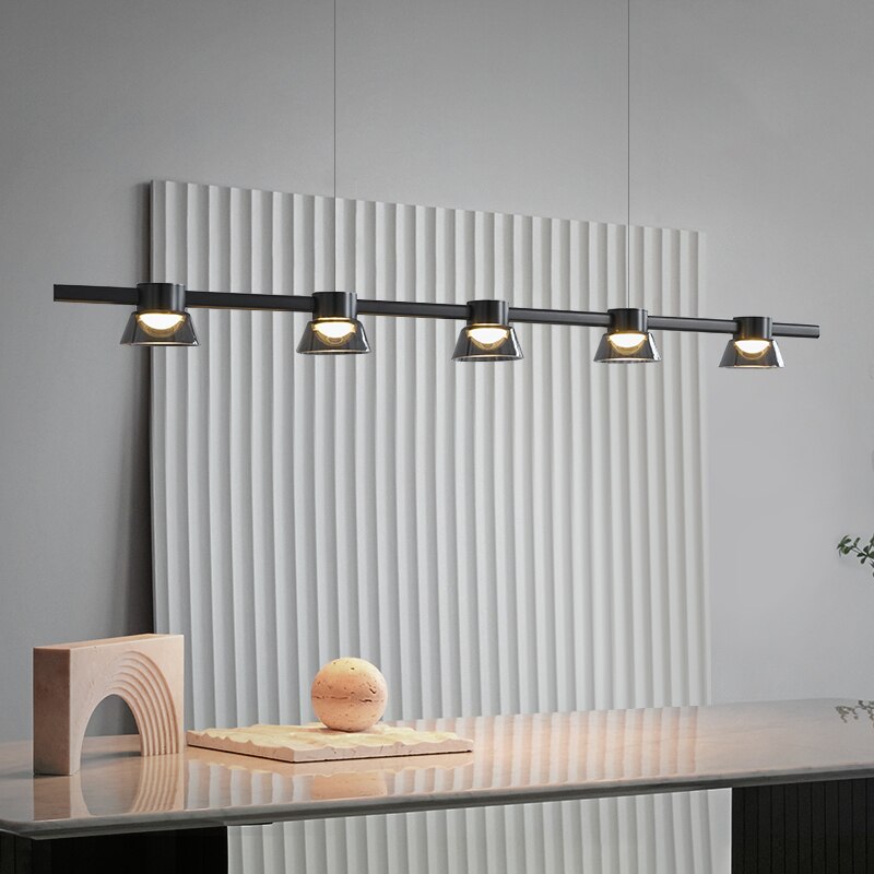 Modern Dinning Room Chandelier Lights Nordic Glass Novelty Decor Chandelier Lighting For Kitchen LED Long Hanging Light Fixture