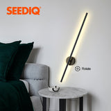 SEEDIQ Modern Led Wall Light Rotatable Black White Silver Wall Lamp AC85-265V Wall Sconce Light 100 120cm Long Wall Light