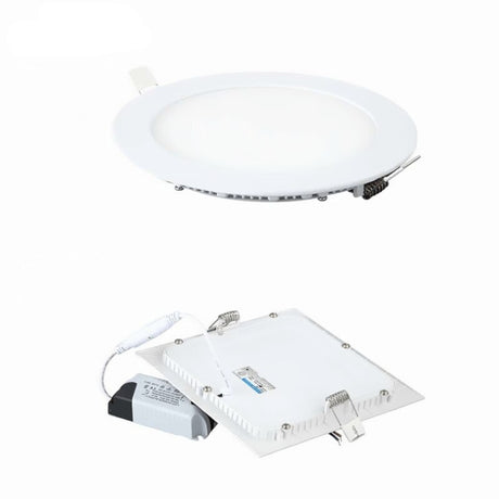 Ultra Thin LED Downlight Round Panel Light 3W 6W 9W 12W 15W 18W 24W Recessed Ceiling Light Suitable for Office, Supermarket