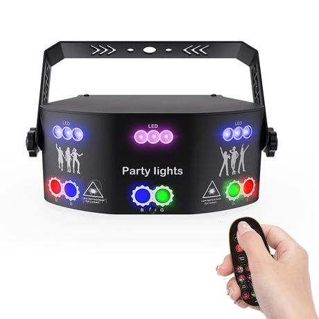 15 EYE RGB Disco DJ Beam Laser Light Projector DMX Remote Strobe Stage Lighting Effect Xmas Party Holiday Halloween Lights