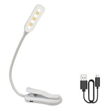 Rechargeable Book Light 7 LED Reading Light with 3-Level Warm Cool White Daylight Flexible Easy Clip Night Reading Lamp in Bed