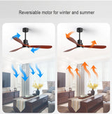 Classic Oirgal Wooden Ceiling fan Reversiable DC Motor Ceiling fan suitable for Winter and Summer Support 110V-220V