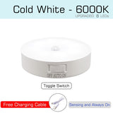 Motion Sensor Light USB Night Light Bedroom Decor Wireless LED Wall Lamp for Kitchen Stairs Hallway Cabinet Closet Wardrobe