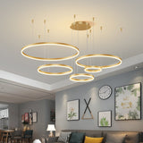 Modern Led Ceiling Chandelier Circular Ring Chandelier Living Bedroom Dining Room Lighting Home Indoor Lighting Decors Chandelier