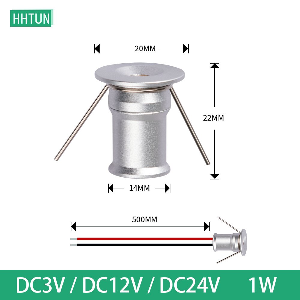 1W DC12V  IP65  Black, Mini Spotlight, Star Lamp, Downlight, DIY Small LED,120 Angle