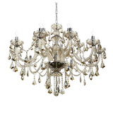 Luxurious K9 Crystal Chandelier 15-18 Arms Cognac/Transparent Ceiling Light For Living Room Home Hotel Apartment Decors
