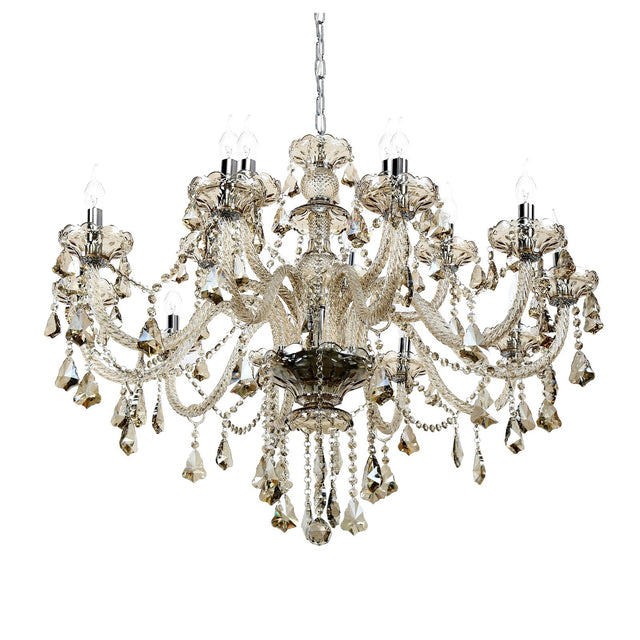 Luxurious K9 Crystal Chandelier 15-18 Arms Cognac/Transparent Ceiling Light For Living Room Home Hotel Apartment Decors