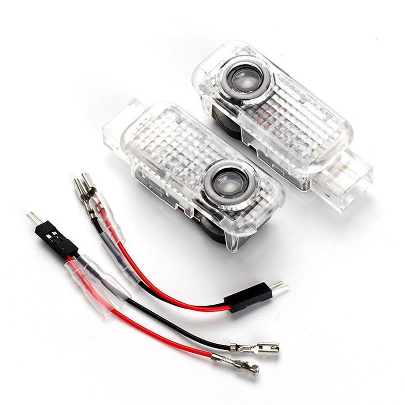 2pcs LED Ghost Shadow Projector Car Door Logo Light Custom Laser For AD A4 A6 A8 Q3 Q5 Q7 S3 S5 S7 RS Sline Floor Welcome Lamp