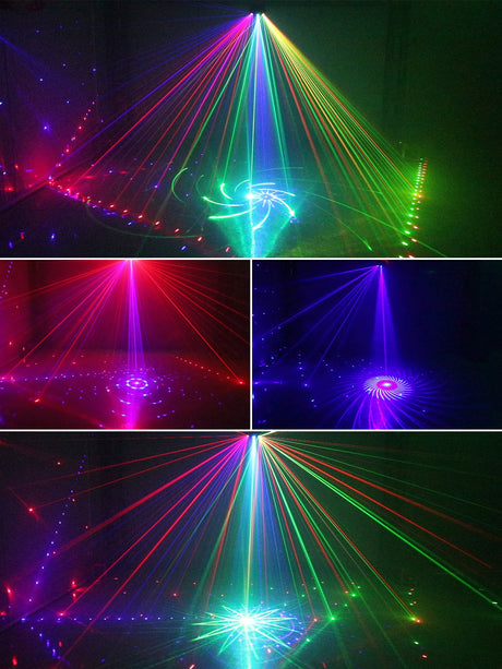 15 EYE RGB Disco DJ Beam Laser Light Projector DMX Remote Strobe Stage Lighting Effect Xmas Party Holiday Halloween Lights