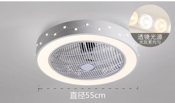 Smart Ceiling Fans with Lights APP+Remote Control White Painted Iron Acrylic Fan Light Dimmable Bedroom Living Room Fan Lamp