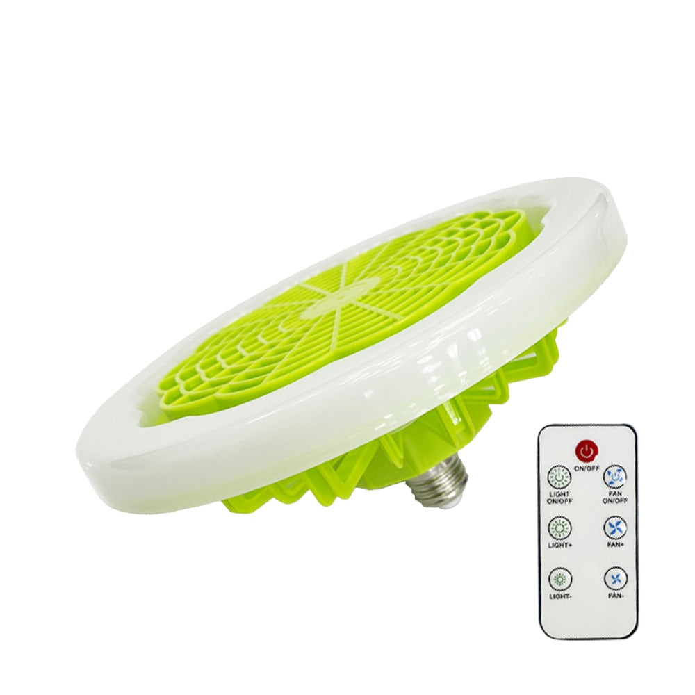 Electric Ceiling Fans with Light and Silent 30W E27 Base Led Ceiling Fan for Bedroom Home Household Kitchen