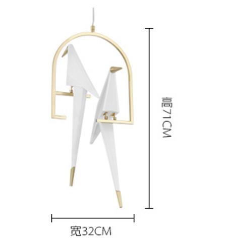 Art Deco Bird Paper Floor lamp Bedroom Studio living room lamp stand origami light Study Bedside Reading table gold floor lamp
