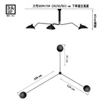 Nordic DaWn Spider Serge Mouille LED Wall Light Rotary Long Pole Wall Lamps for Living Room Bedroom Decor Sconce Light Fixtures