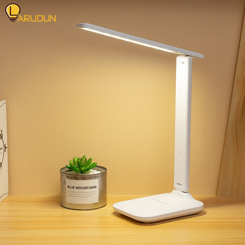 6000mAh LED Table Lamp USB Chargeable 3 Color Stepless Dimmable Desk Lamp Touch Foldable Eye Protection Reading Night Light 2022