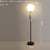 Minimalist White Glass Floor Lamp Living Room Bedroom Bedside Modern Lighting G9 Bulb White Resin 100-240V