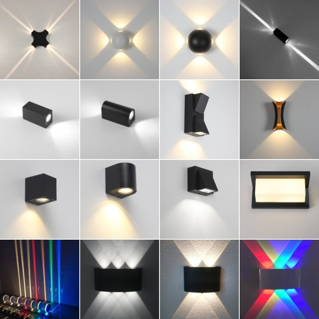 LED Outdoor wall lamp, balcony column, wall washing lamp, courtyard wall lamp, aluminum led outdoor waterproof wall lamp