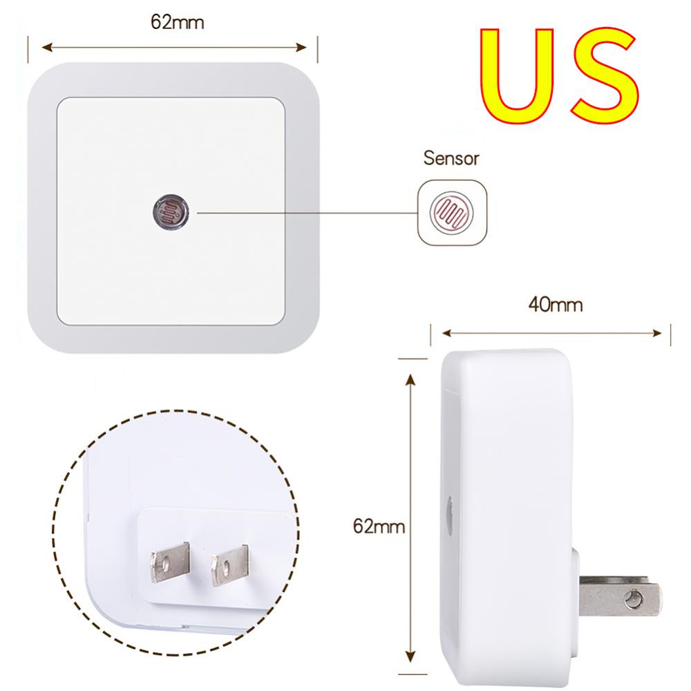  Smart Motion Sensor LED Night Light Lamp EU UK US Plug Mini Wall Lights For Bedroom Hallway Corridors Stairs Bedside Lamp