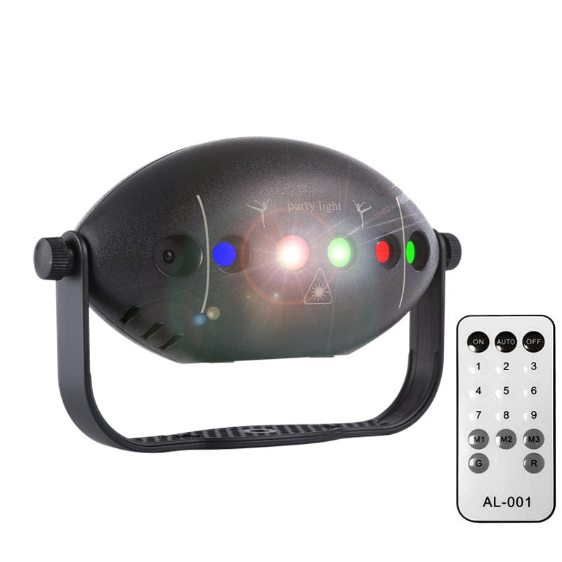 Stage DJ Party Laser Projector Disco Lights Rechargeable Red Green Blue Strobe Party Club Home Holiday Decoration Lights