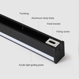Modern Black LED Wall Lamp for Dining room Living Room Decoration LED Long Strip Wall Lights Staircase Corner Wall Lamp