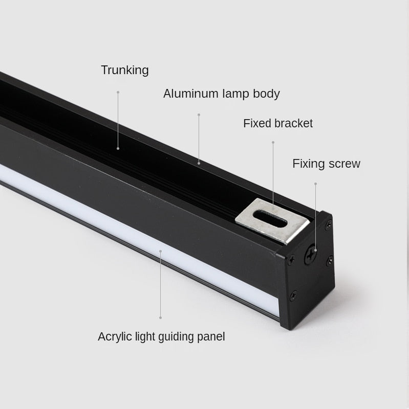 Modern Black LED Wall Lamp for Dining room Living Room Decoration LED Long Strip Wall Lights Staircase Corner Wall Lamp