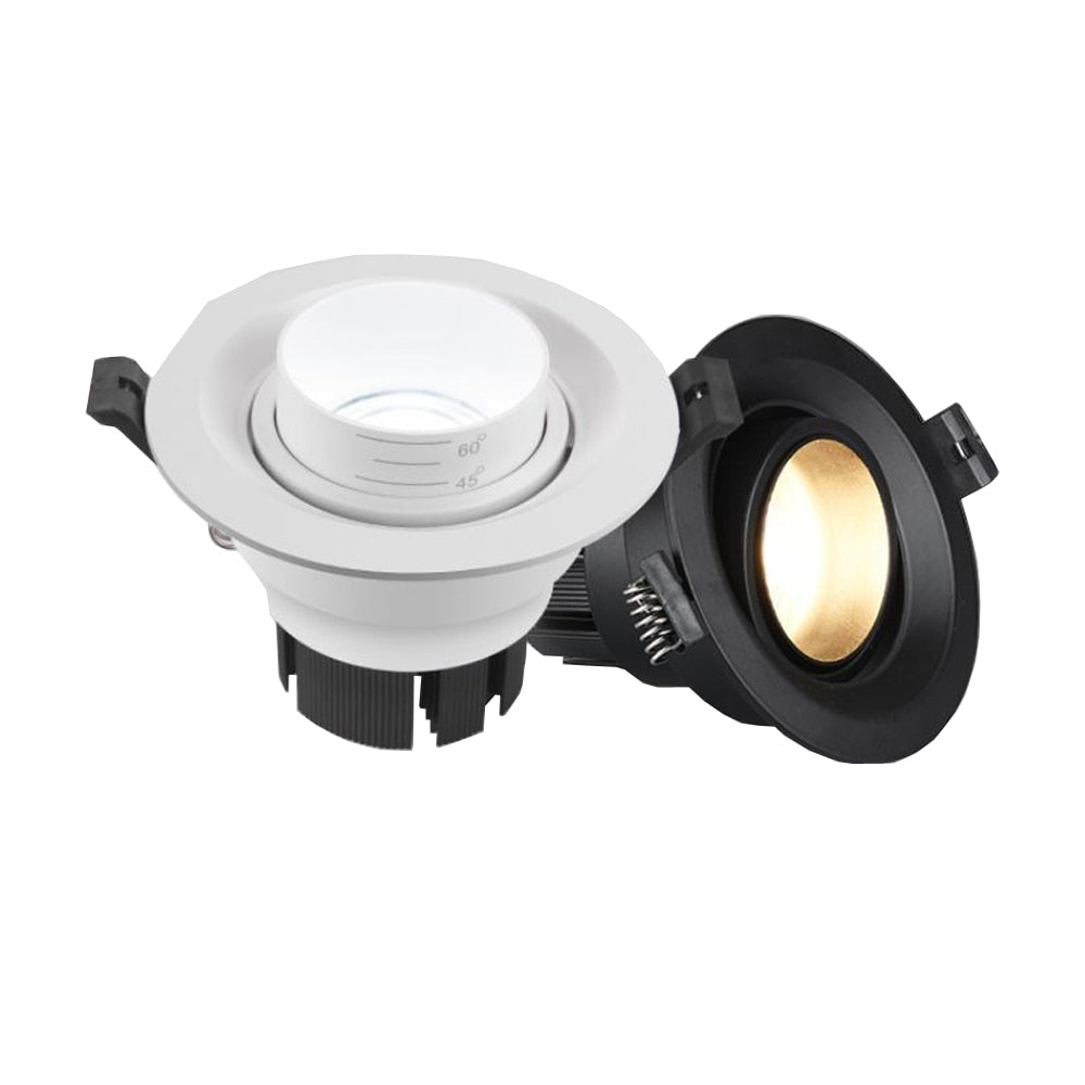 LED Recessed Spotlight Commercial Lighting Downlight Telescopic Focusing Spotlight Home Living Room COB Spotlight