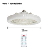 Ceiling Fan With Lights and Remote Control E27 Converter Base Dual-Purpose LED Fan Lamp Smart Silent Ceiling Fans For Bedroom